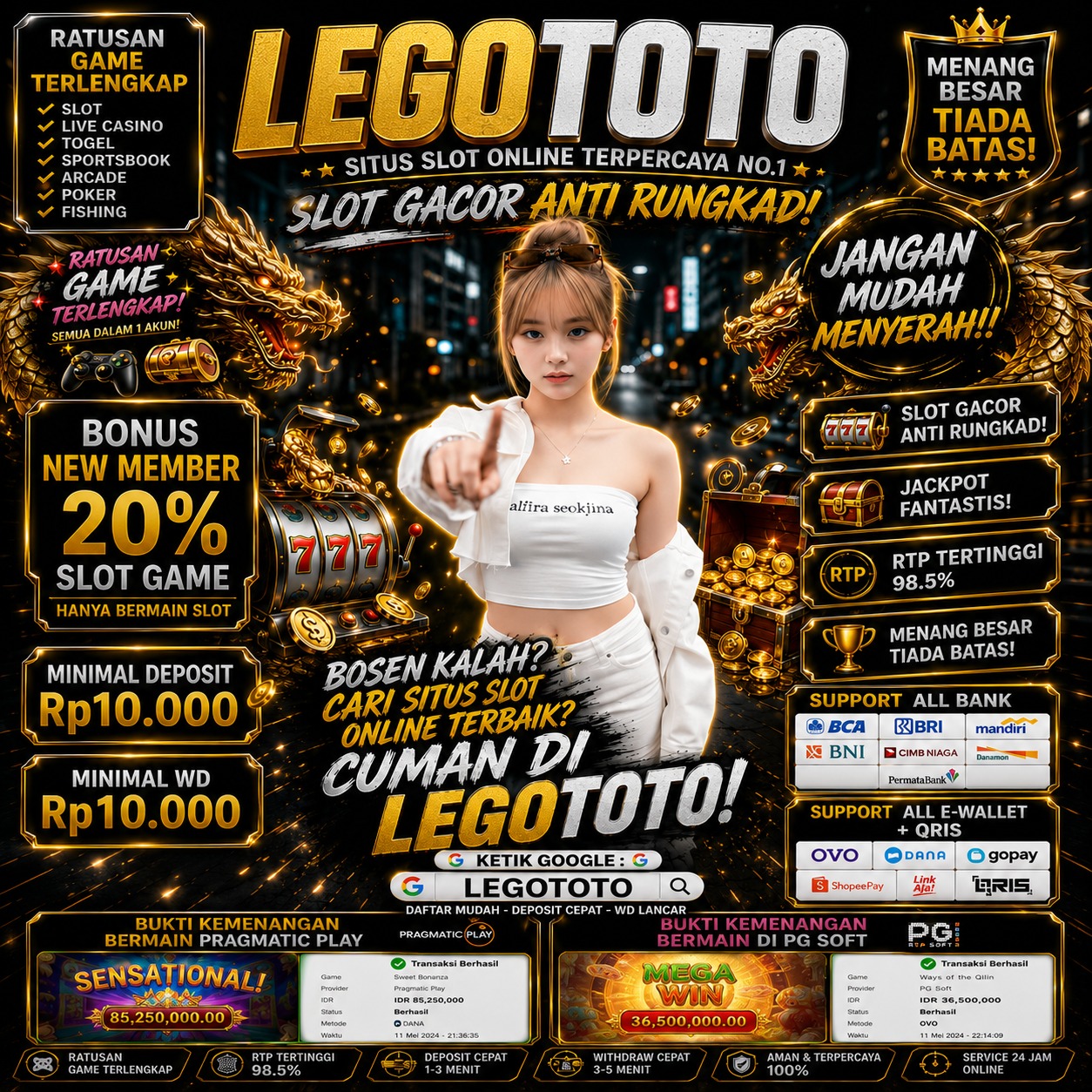 LEGOTOTO: SITUS SLOT ONLINE TERPERCAYA NO.1, SLOT GACOR ANTI RUNGKAT
